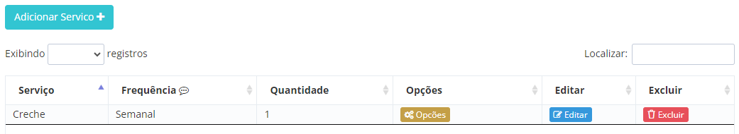 Exemplo clássico de Plano de Creche
